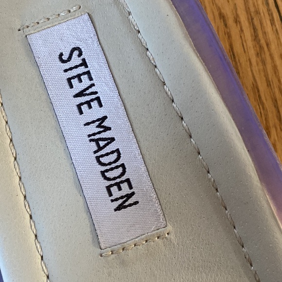 Steve Madden Size 6 Jewel Sparkly Slides Silver - Picture 8 of 11